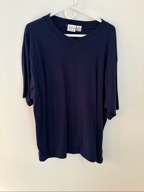 Alfani Navy Short Sleeve Crewneck Tee